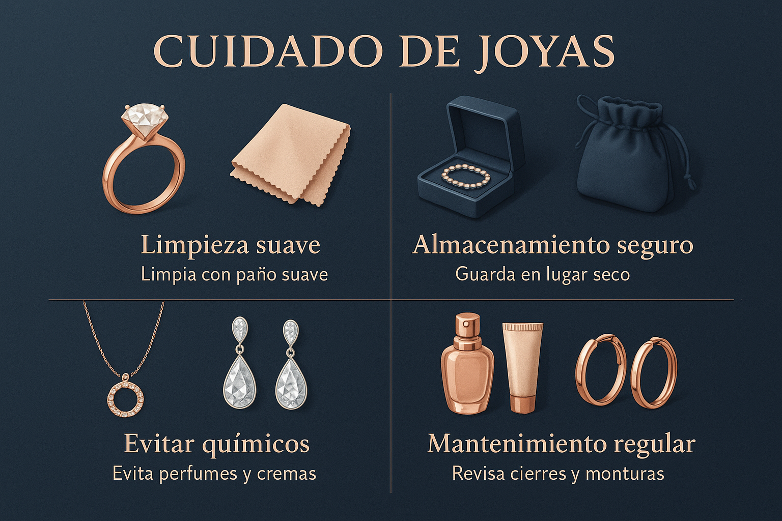 Claves para cuidar tu joyería y mantenerla brillante