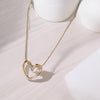 Collar con Dije de Corazón Chapado en Oro 18K