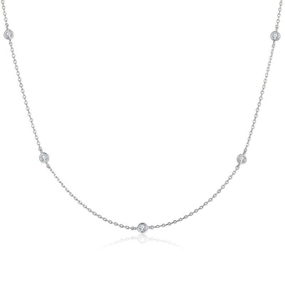 Collar con Dije de Circonias – Baño en Oro 14K