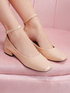 CUCCOO DOLLMOD Fashion Apricot Color Mary Jane Chunky Heeled Shoes Valentine Day