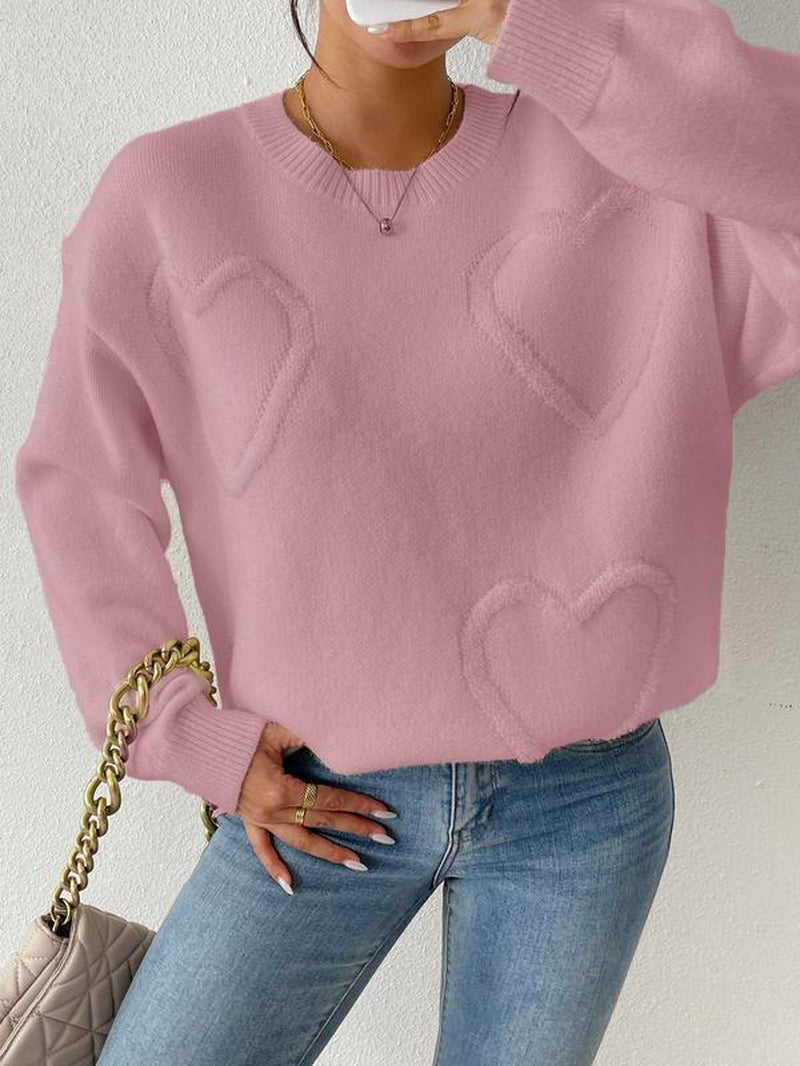 Suéter Casual con Parche de Corazón