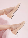 CUCCOO DOLLMOD Fashion Apricot Color Mary Jane Chunky Heeled Shoes Valentine Day