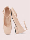 CUCCOO DOLLMOD Fashion Apricot Color Mary Jane Chunky Heeled Shoes Valentine Day
