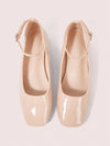 CUCCOO DOLLMOD Fashion Apricot Color Mary Jane Chunky Heeled Shoes Valentine Day