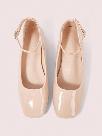 CUCCOO DOLLMOD Fashion Apricot Color Mary Jane Chunky Heeled Shoes Valentine Day