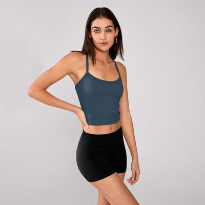 Timeoff Women'S Strappy Crop Top with Stretchy, Form-Fitting Design – Ideal for Yoga, Workouts & Casual Active Lifestyles Backless