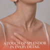 Collar con Dije de Circonias – Baño en Oro 14K